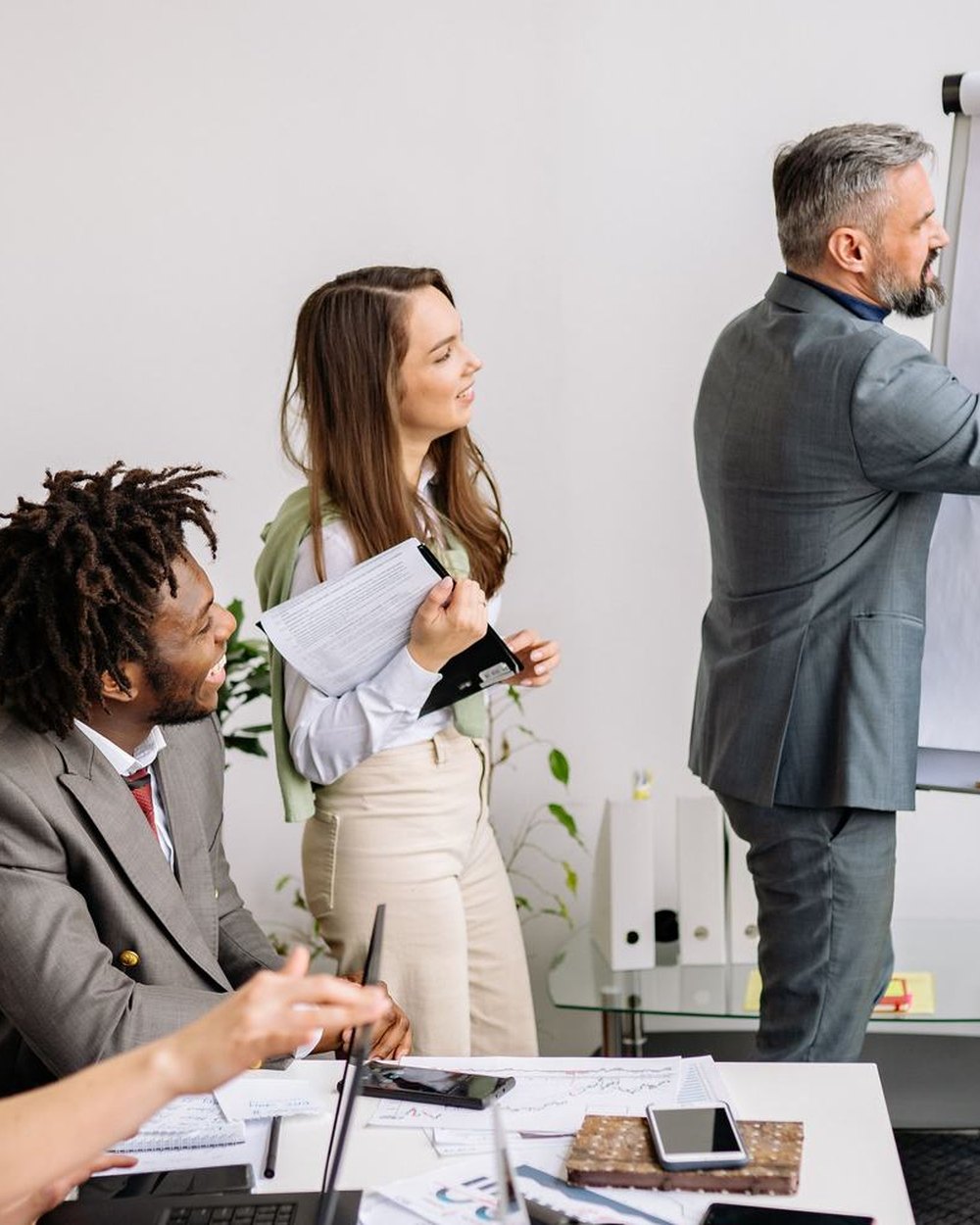 A team briefing across functions